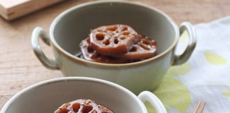 Lotus root stock soy sauce – a strange vegetarian dish full of nutritious taste