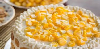 How to make a delicious French corn cream cake like a store