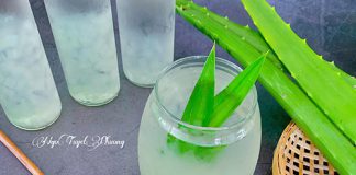Aloe vera with alum sugar cools down