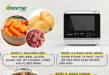 VEGETABLE PELLETS WITH MINCED MEAT SAUCE USING STEAM AIR FRYER DKA-SAF118W