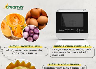 RED PUMPKIN STEAMED EGGS USING STEAM AIR FRYER DKA-SAF118W