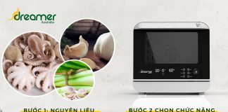 GRILLED OCTOPUS SATE USING STEAM AIR FRYER DKA-SAF118W bạch tuộc nướng sa tế